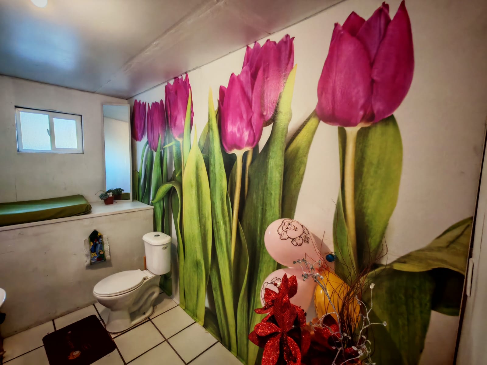 Baño del local con mudador